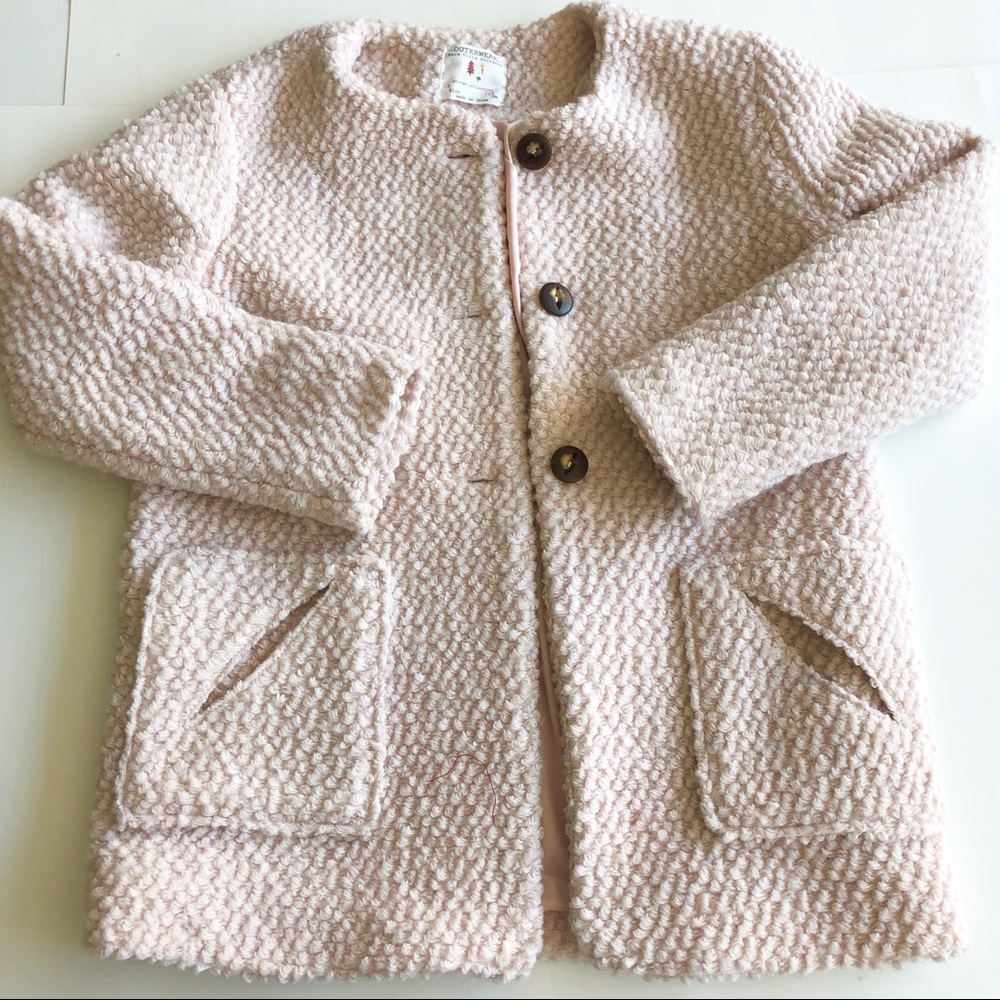 Zara Girls Coat in Baby Pink